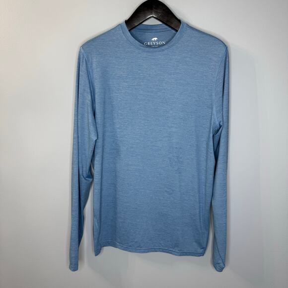 Greyson Other - Greyson Guide Sport Long Sleeve Performance Pullover Tee Coyote Blue Men's M